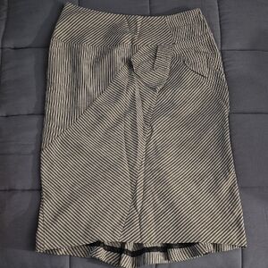 Worthington Black and White Striped Pencil Skirt